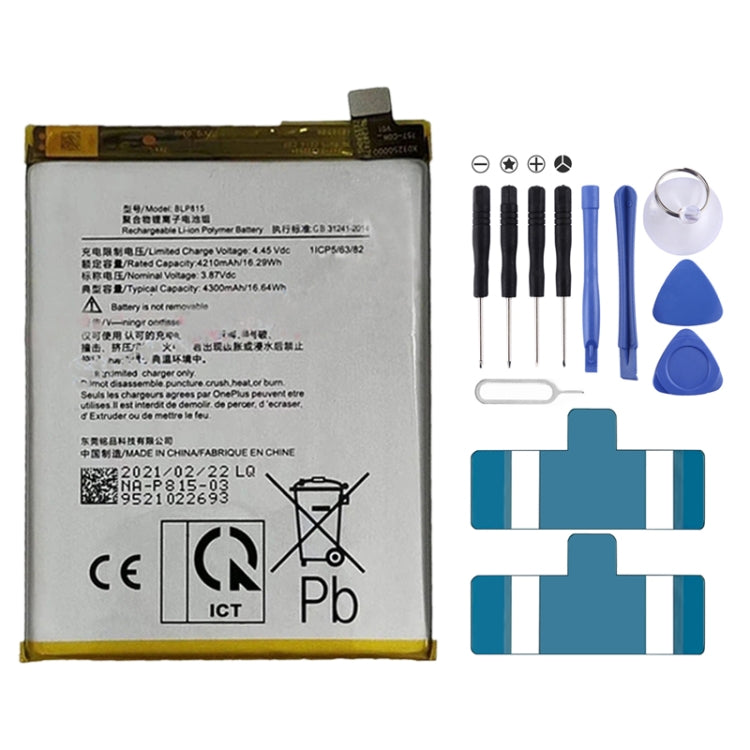 BLP815 4300mAh for OnePlus Nord N10 Lithium Polymer Battery, For OnePlus Nord N10 BLP815 4300mAh for OnePlus Nord N10 Lithium Polymer Battery, For OnePlus Nord N10